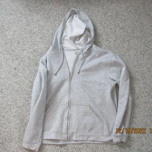 light gray zip up hoodie